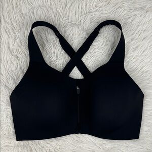 Knix Catalyst Front Zip Black Sports Bra Size 0+ (XS++/30 F)